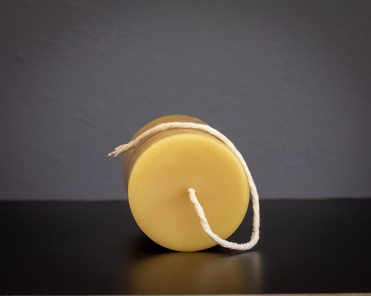 Medium Pillar Beeswax Candle - Natural