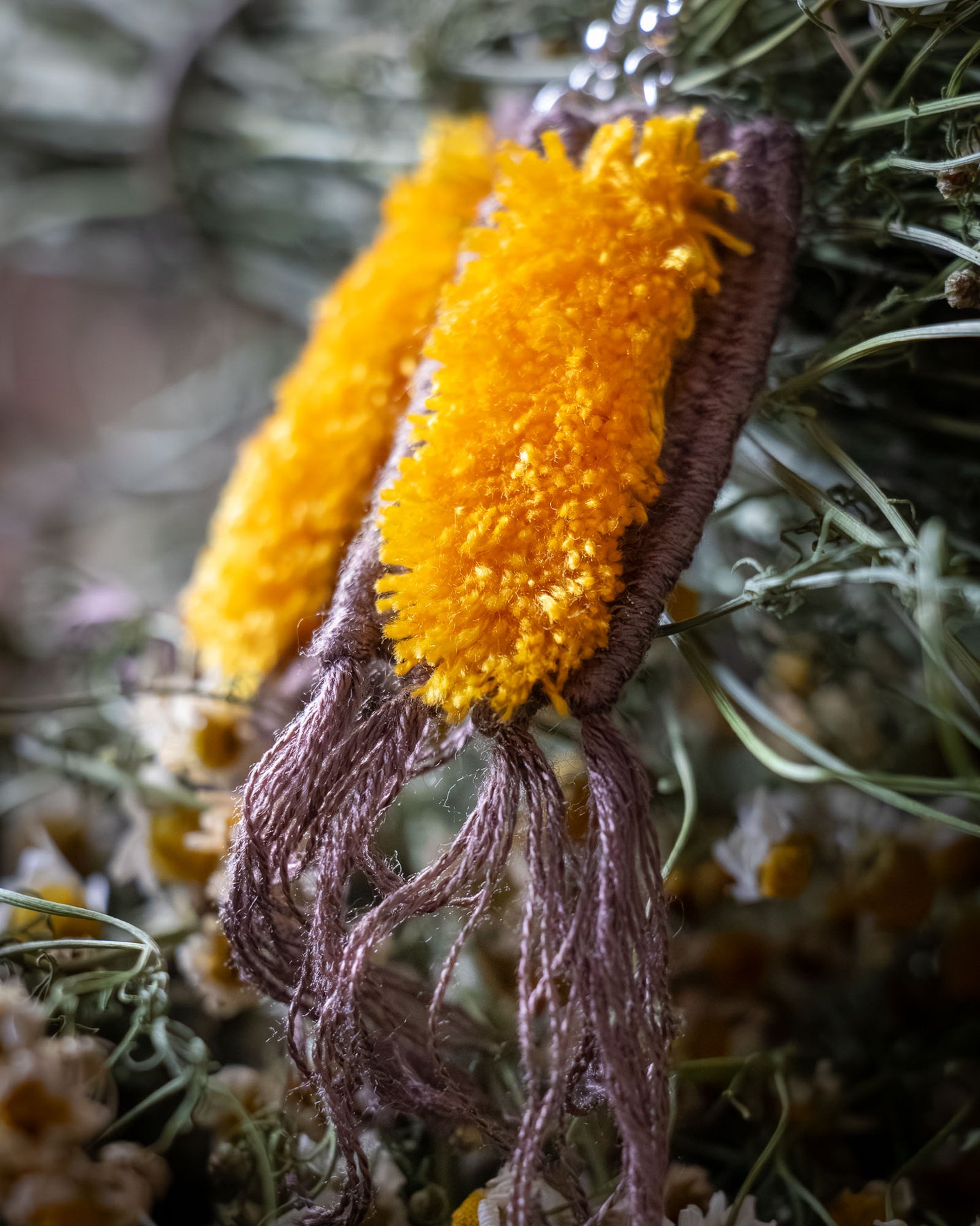Handwoven Earrings - Sugarcane