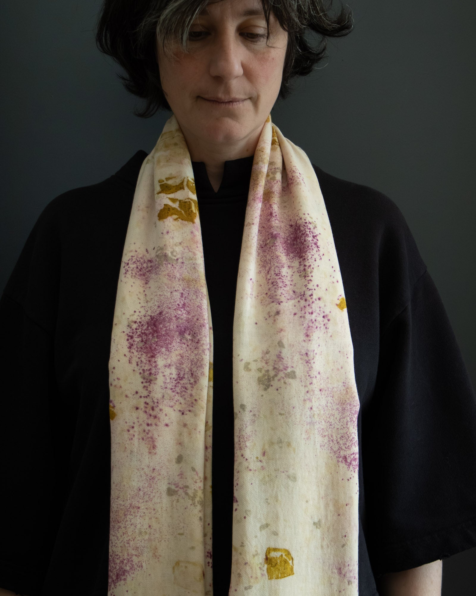 cotton scarf naturally dyed, soft and lightweight