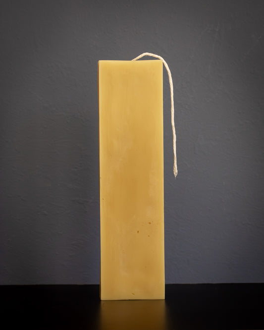 Large Block Beeswax Candle - Natural