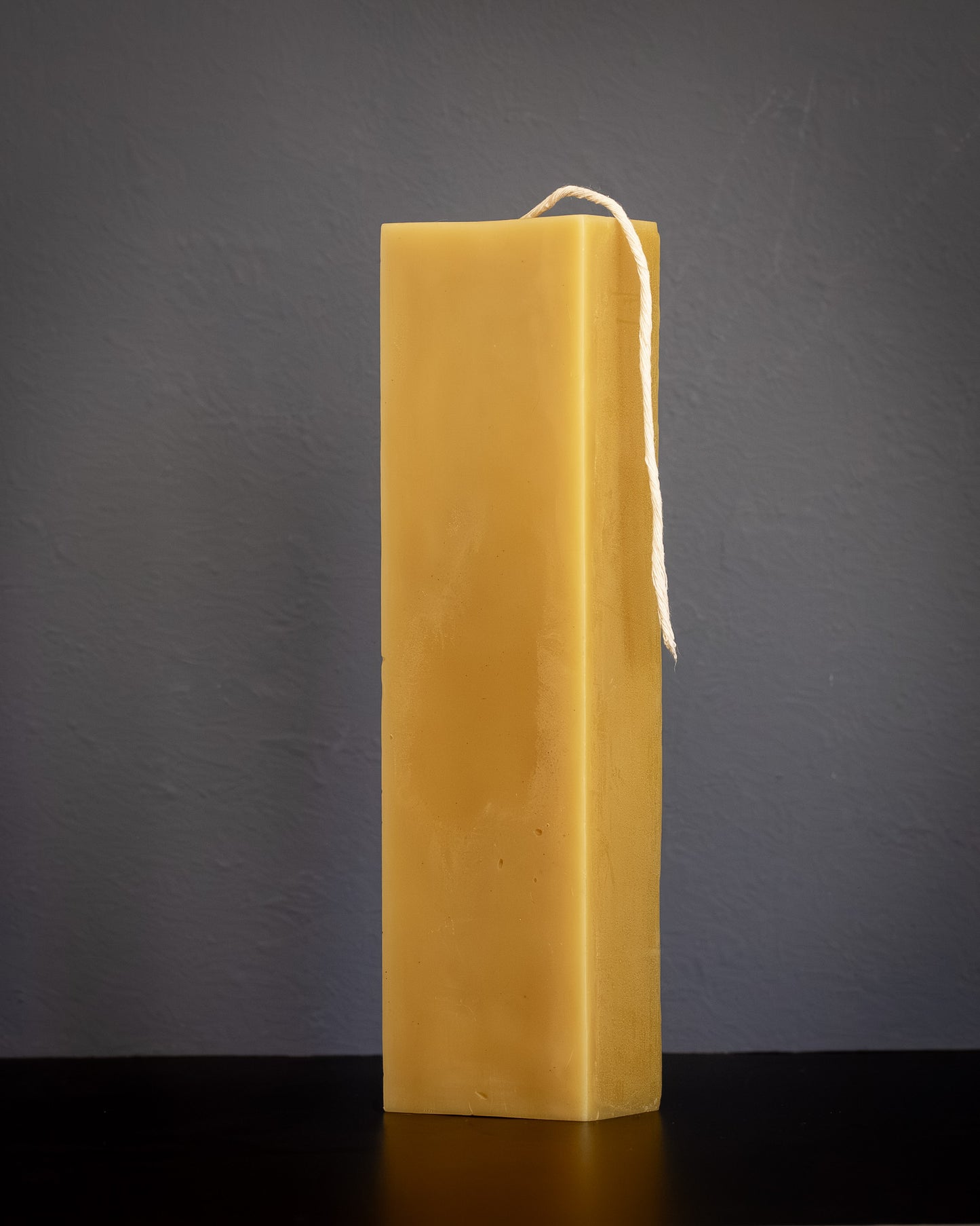 Large Block Beeswax Candle - Natural