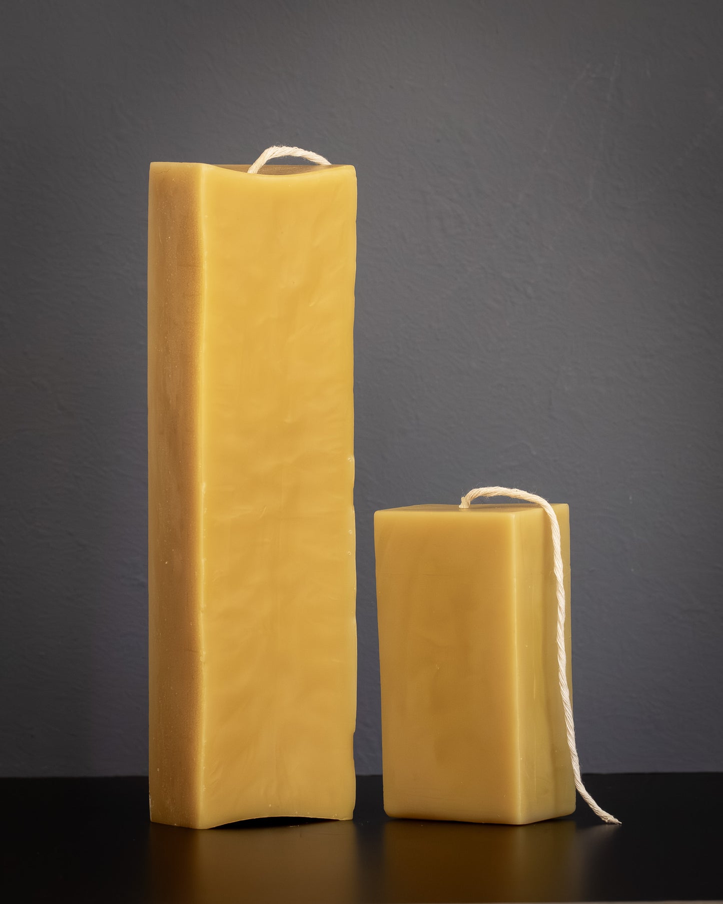 Large Block Beeswax Candle - Natural