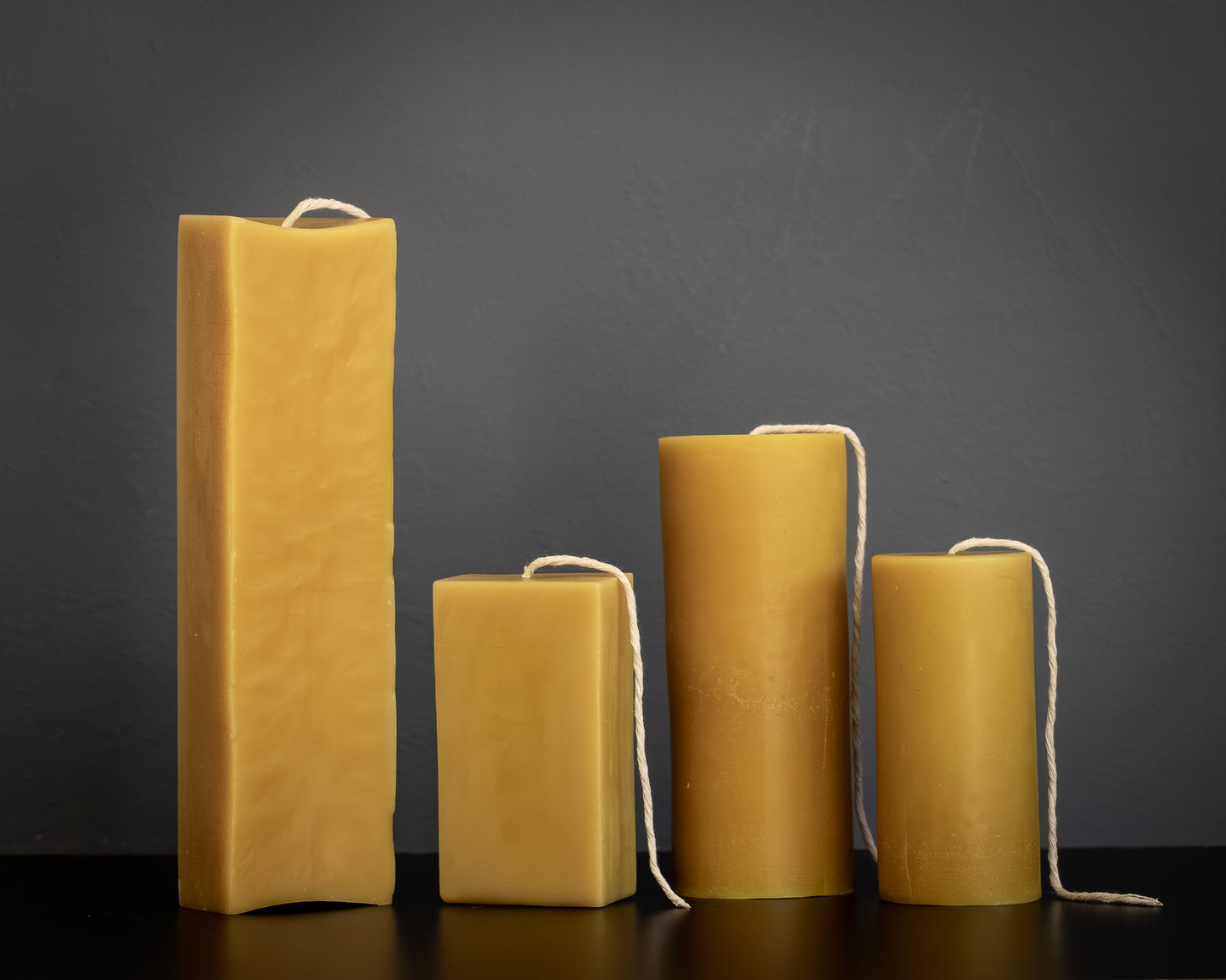 Large Block Beeswax Candle - Natural