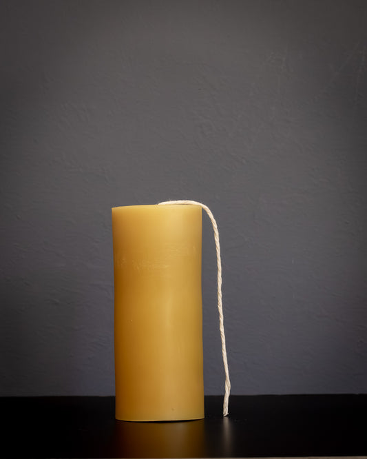 Large Pillar Beeswax Candle - Natural