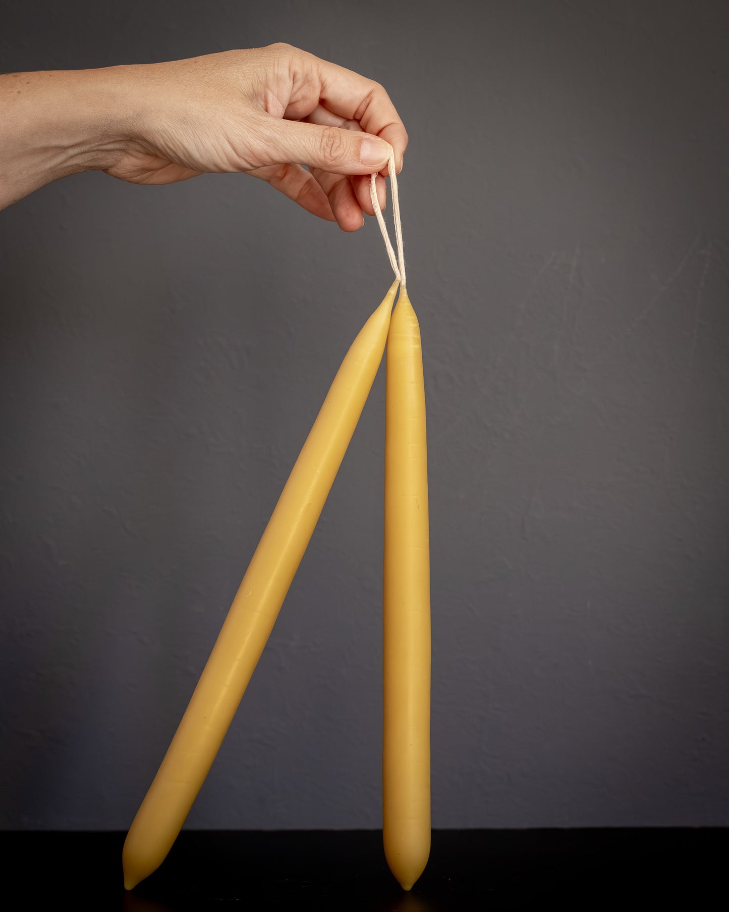 Classic Taper Beeswax Candles — Natural (Pair)