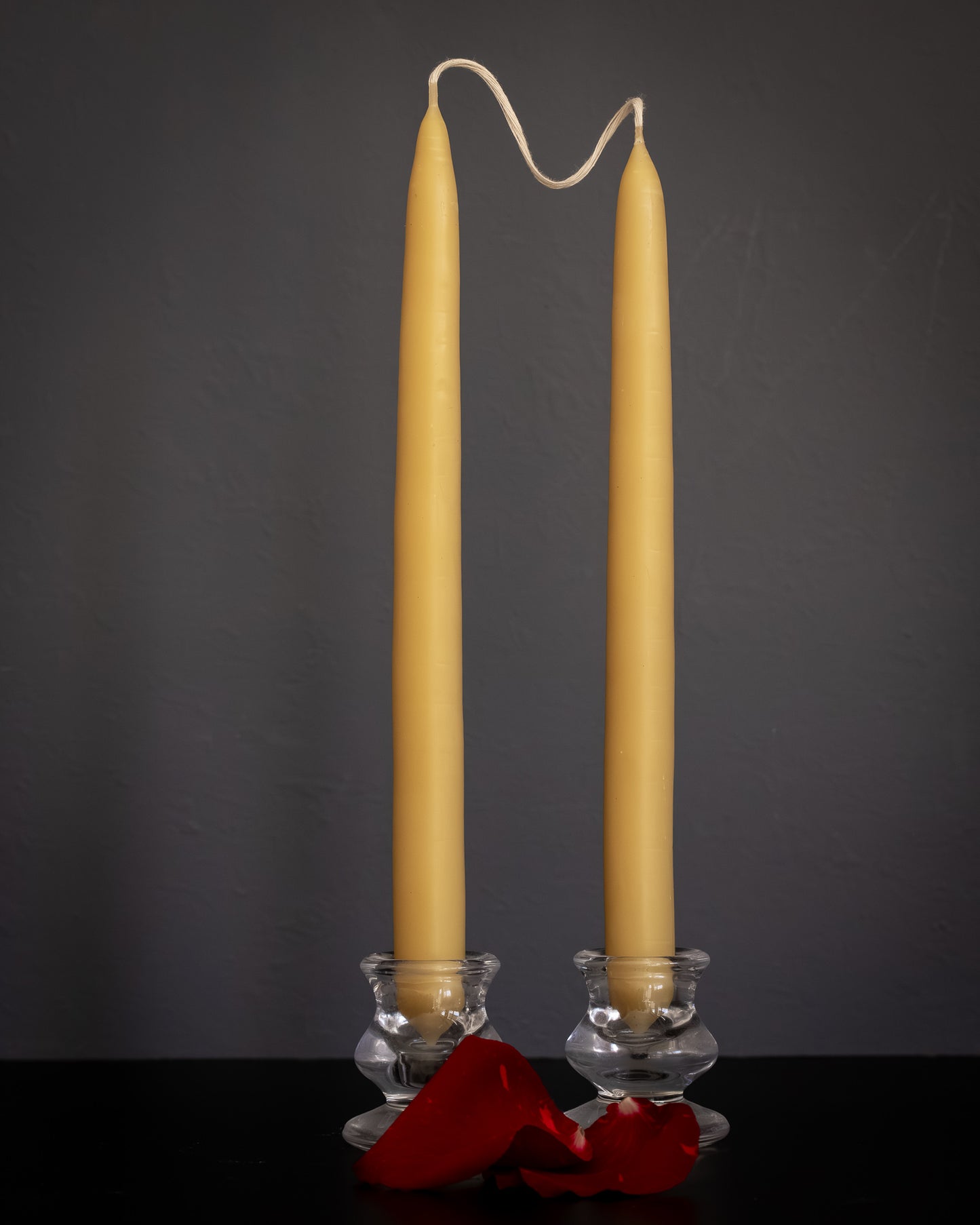 Classic Taper Beeswax Candles — Natural (Pair)