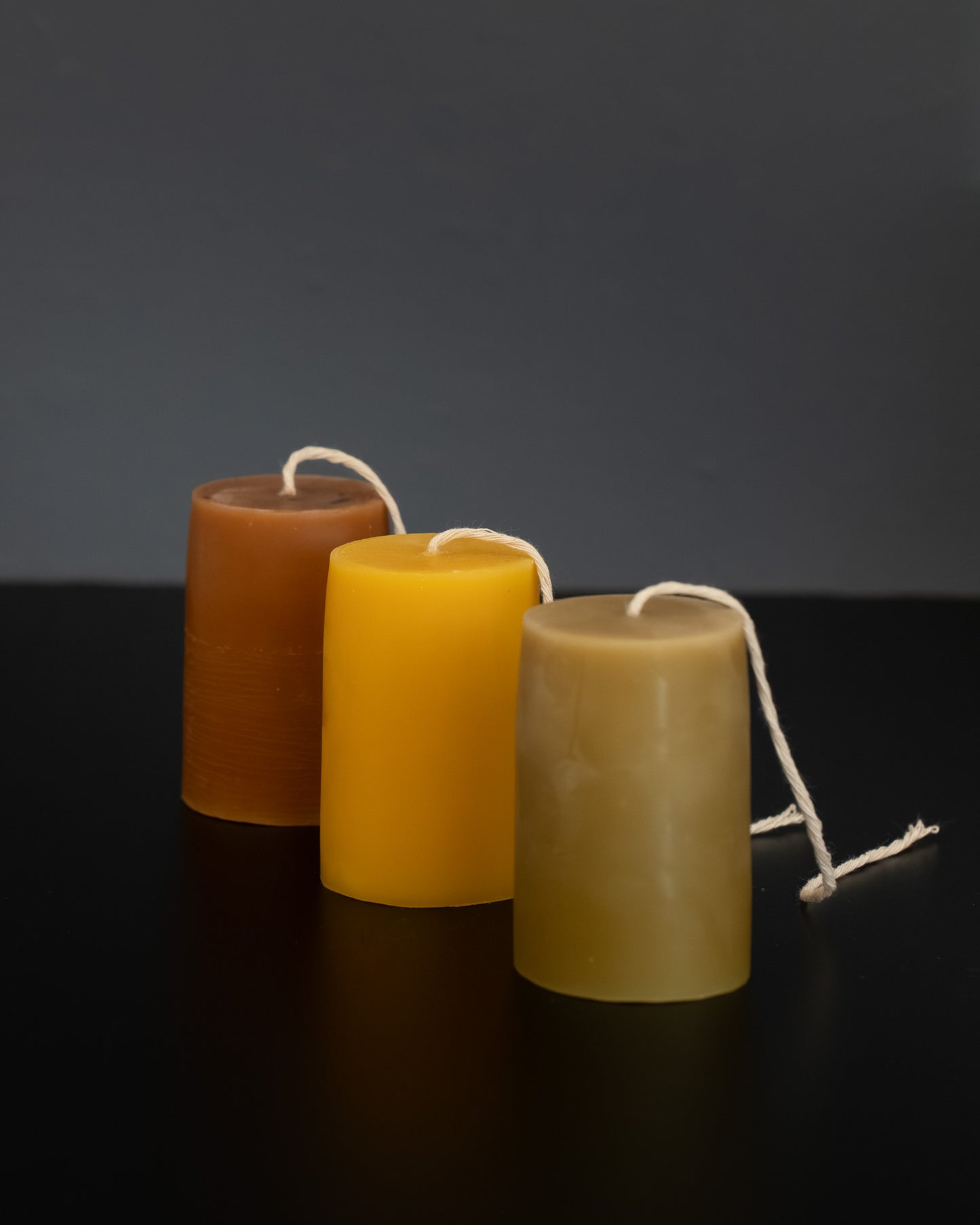 Cylinder Beeswax Candle - Natural