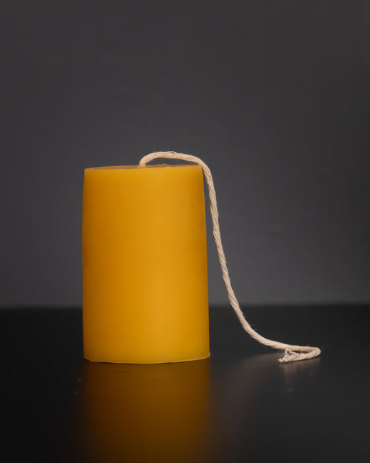 Cylinder Beeswax Candle - Natural