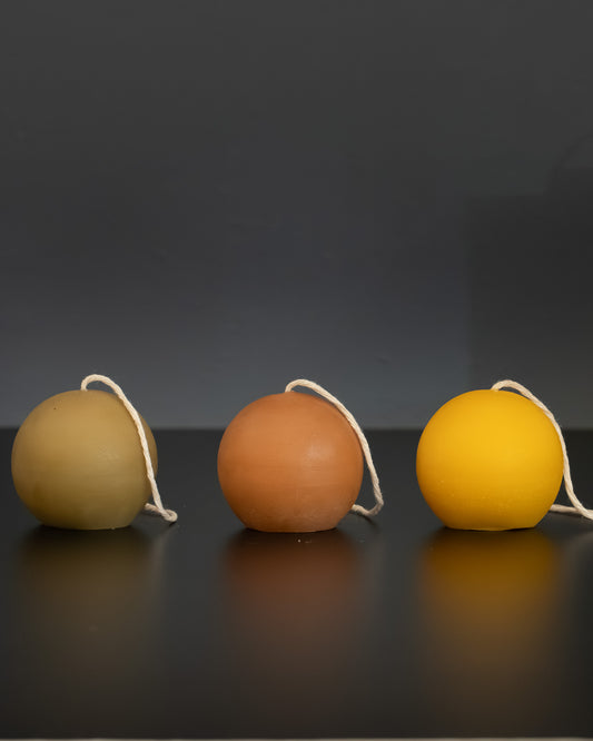 Ball Beeswax Candle - Botanical Collection